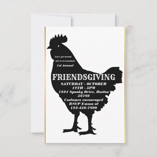 Lets Get Basted  Friendsgiving invitation