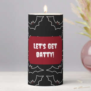 Let's Get Batty Halloween Pillar Candle