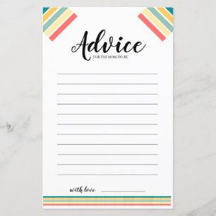 Let's Get Beachy Baby Shower Advice Card