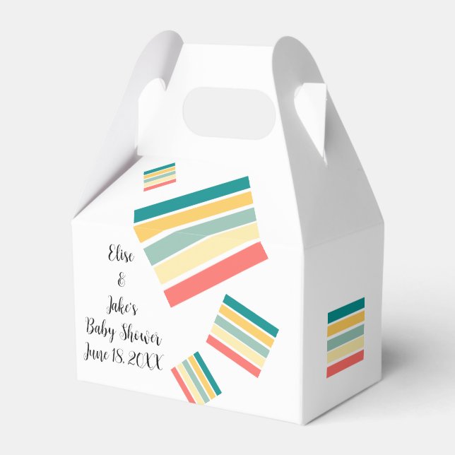 Let's Get Beachy Baby Shower Favor Gift Box (Front Side)