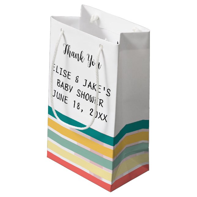 Let's Get Beachy Baby Shower Gift/Favor Bag (Back Angled)