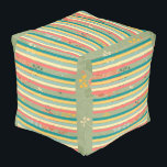 Let's Get Beachy Multicolor Floral  Pouf<br><div class="desc">Just Beachy Multicolor Floral pouf</div>
