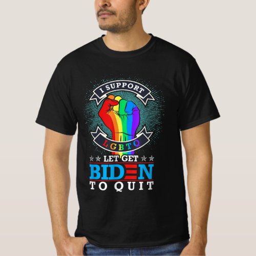 Lets get biden to quit art T_Shirt