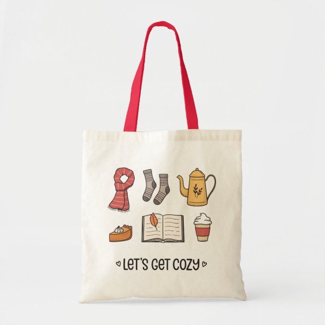 Let's Get Cozy Tote Bag (Front)