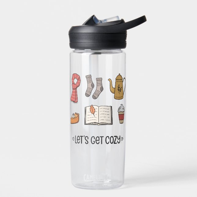 Let's Get Cozy Water Bottle (Left)