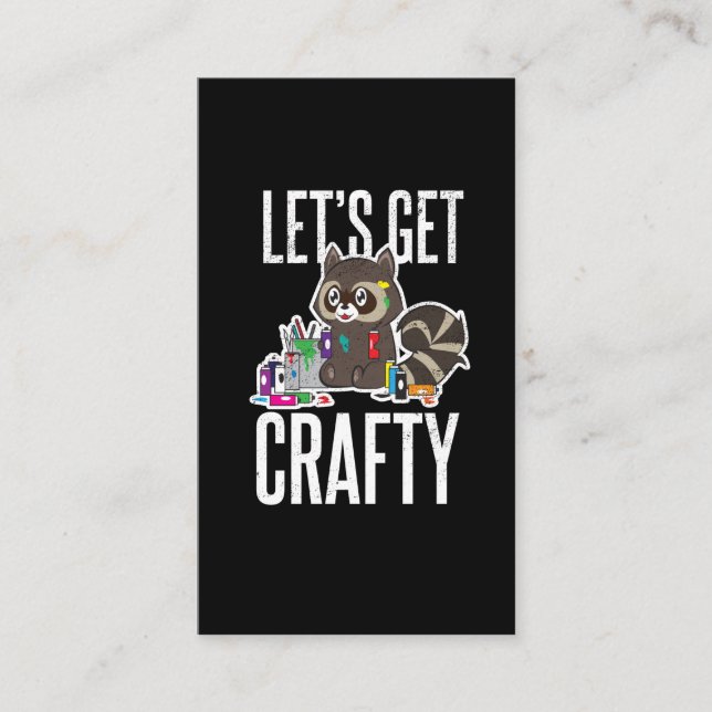 Let's Get Crafty Funny Crafting Gift for Crafts Business Card (Front)