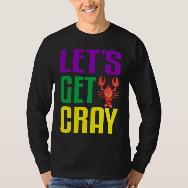 Let's Get Cray  Crawfish Mardi Gras Women Kid Boys T-Shirt (Front)