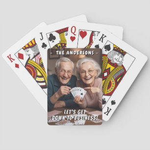 Let's Get Down to Business Fun Personalized Photo Poker Cards