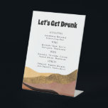 Let's Get Drunk Funny Bohemian Wedding Bar Sign<br><div class="desc">Let's Get Drunk Funny Bohemian Wedding Bar Sign</div>