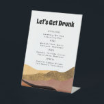 Let's Get Drunk Funny Bohemian Wedding Bar Sign<br><div class="desc">Let's Get Drunk Funny Bohemian Wedding Bar Sign</div>