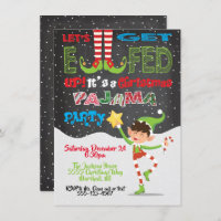 Let's Get Elfed Up Chrismas Party Elf invitation