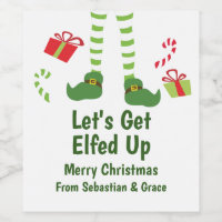 Let's Get Elfed Up - Green Christmas Shot Glasses - Set of 12