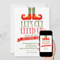 Let's Get Lit + Let's Get Elfed Up Custom Christmas Kitchen Tea Towels