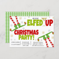 Let's get Elfed Up Christmas Party Invite