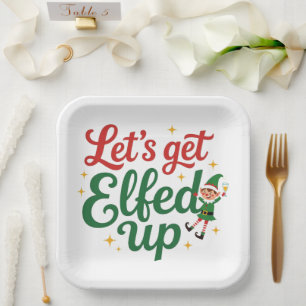 Let's Get Elfed Up Paper Plates