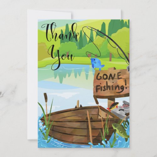 Lets Get Fishing Thank You Card