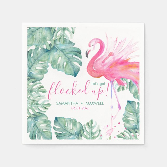 Let's Get Flocked Up Cocktail Napkins (Front)