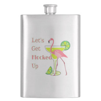 Lets Get Flocked Up Flamingo Flask