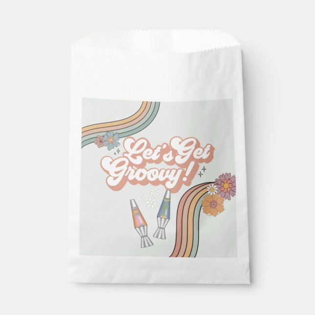 Lets Get Groovy Birthday Party Dessert Favor Bag (Front)
