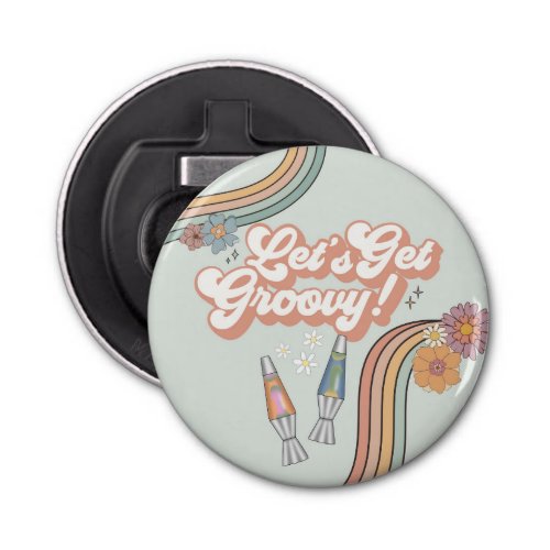 Lets Get Groovy Birthday Party Favor Bottle Opener