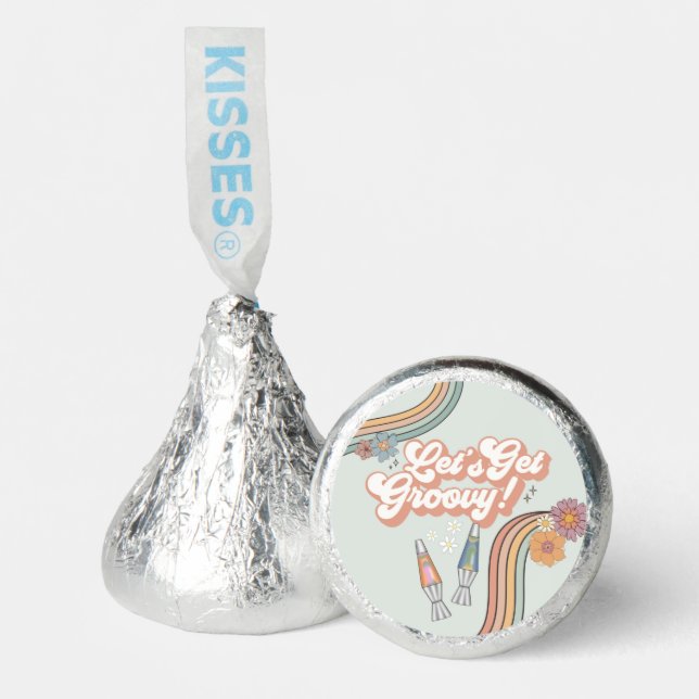 Lets Get Groovy Birthday Party table Hershey®'s Kisses® (Front)