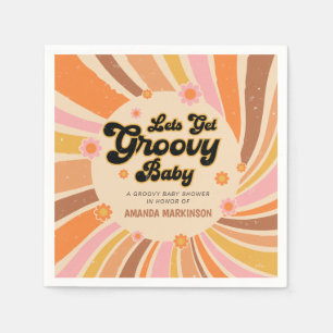 Let's Get Groovy Retro Baby Shower Napkins