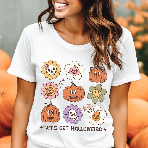 Let'S Get Halloweird Retro Halloween Tri-Blend Shirt