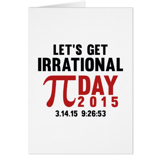 Let's Get Irrational Cards (Front)