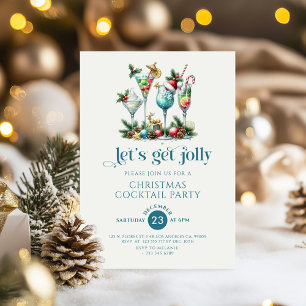 Let's Get Jolly Christmas Cocktail Party Invite