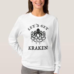 Womens Terrashirts Release The Kraken Shirt V-Neck T Shirts