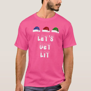 Let's Get Lit Adult Christmas T-Shirt