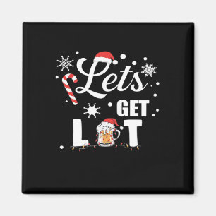 Let's Get Lit Adult Funny X-mas Christmas Essentia Magnet