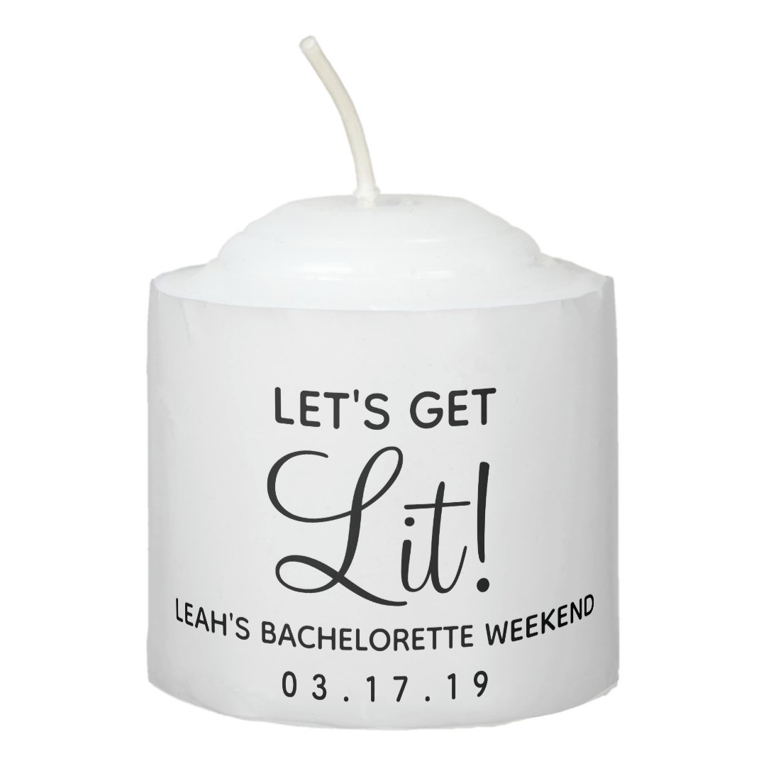 Let's Get Lit Bachelorette Party Favor Votive Candle Zazzle