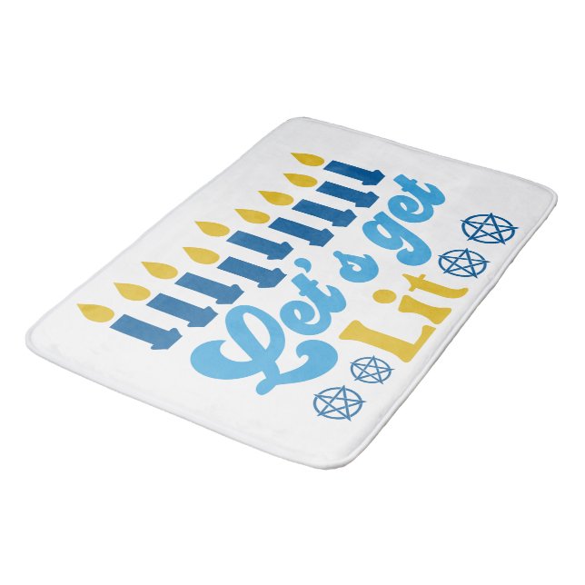 Let's Get Lit! Bath Mat (Angled)