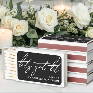 Let's Get Lit Black Matchboxes
