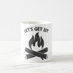 Let's Get Lit Bonfire Summer Camping Coffee Mug