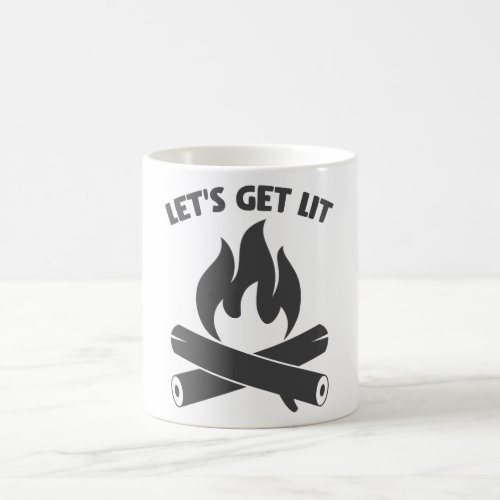 Lets Get Lit Bonfire Summer Camping Coffee Mug