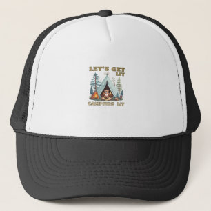 Let's Get Lit. Campfire Lit Classic Trucker Hat
