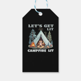 Let's Get Lit. Campfire Lit. Vibe Camping Classic Gift Tags