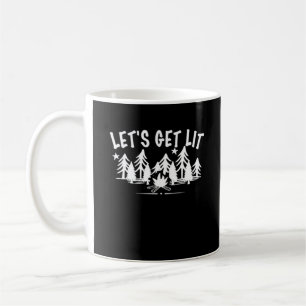 Let's Get Lit - Camping Quote - White Text Classic Coffee Mug