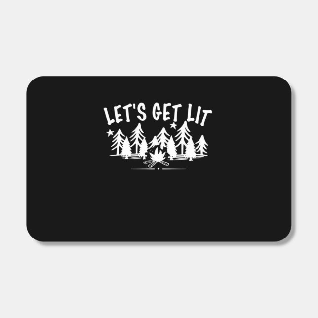 Let's Get Lit - Camping Quote - White Text Classic Matchboxes (Front)