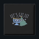 Let's Get Lit Chrismukkah Hanukkah Christmas Match Magnet<br><div class="desc">Let's Get Lit Chrismukkah Hanukkah Christmas Matching Family</div>