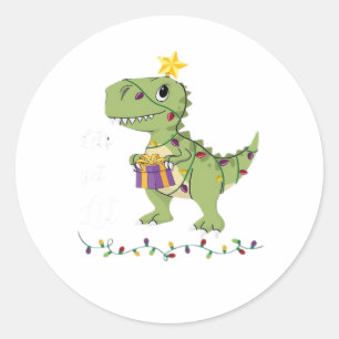 Let's Get Lit Christmas Classic Classic Round Sticker