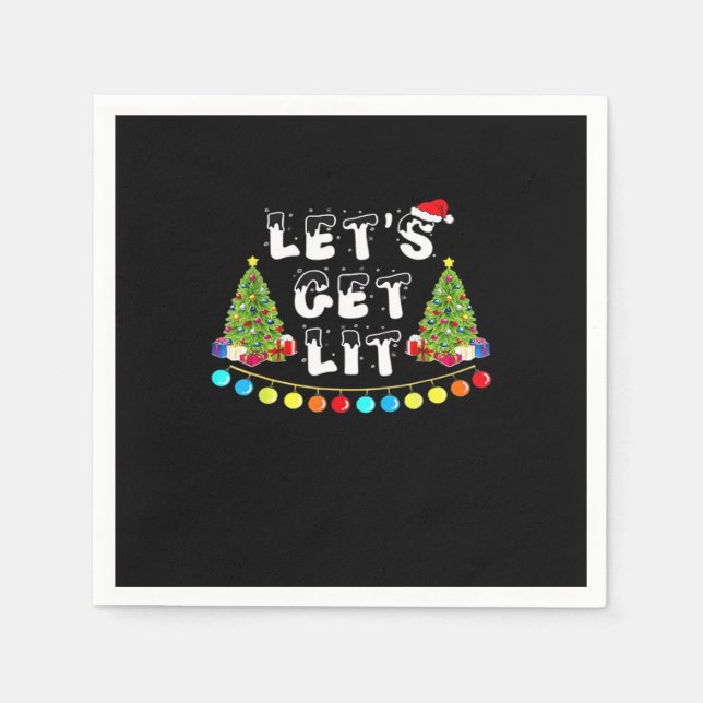 Let's Get Lit Christmas Essential Napkins (Front)