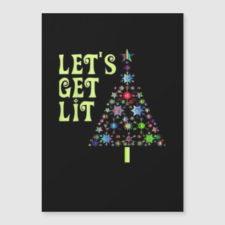 Let's Get Lit Christmas Funny Design
