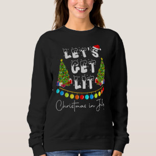 Lets Get Lit Christmas In July Funny Summer Xmas M Sweatshirt