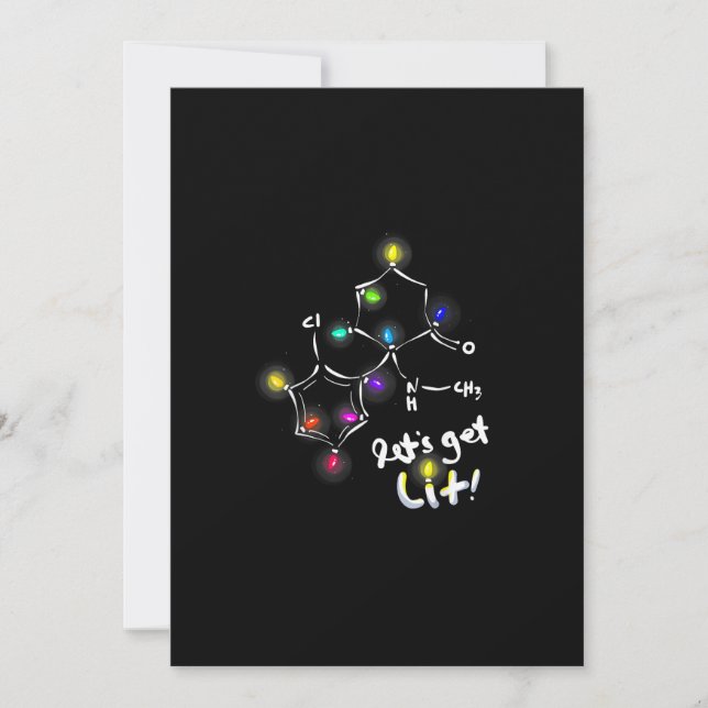 Let's Get Lit Christmas Ketamine Holiday Card (Front)