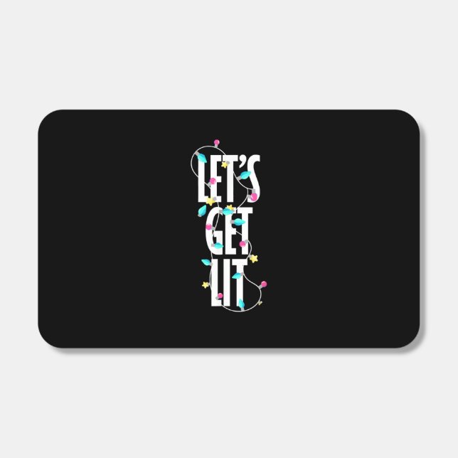 Let's Get Lit Christmas Light Matchboxes (Front)