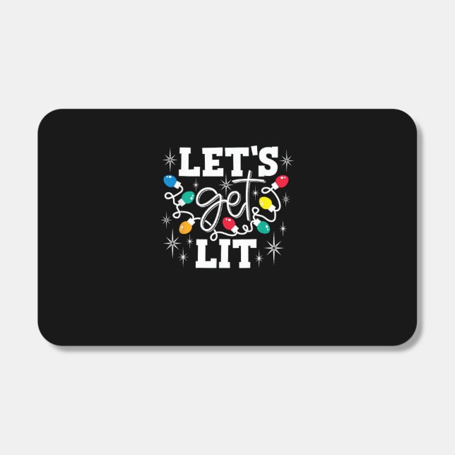 Let's Get Lit Christmas Lights Funny Retro Matchboxes (Front)