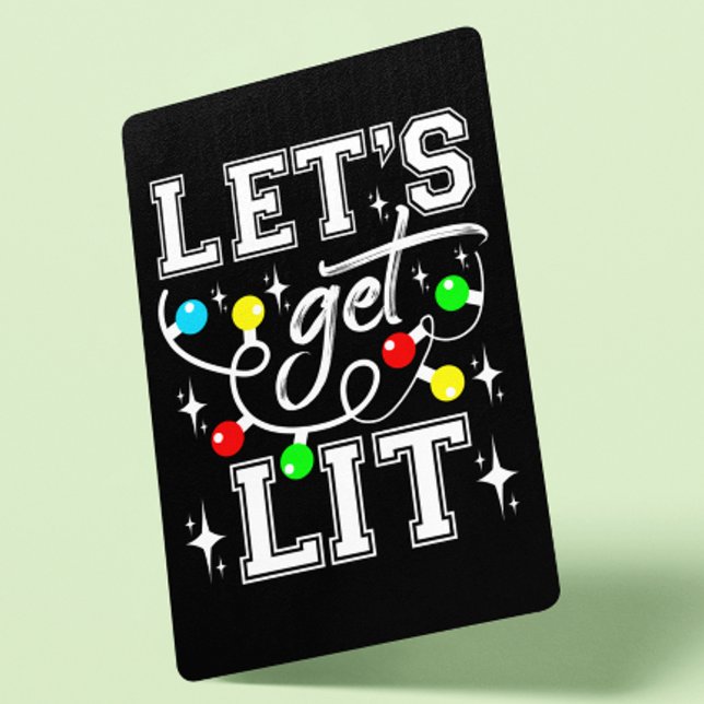 Let's Get Lit Christmas Party Funny - Xmas Light Poker Cards (Creator Uploaded)